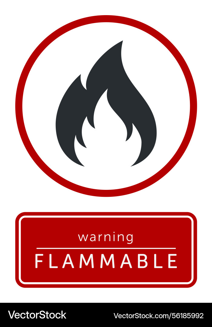 Flammbares Symbol Verpackung Zeichen und Etikett Flammbares Symbol Verpackung Zeichen und Etikett vektorbild