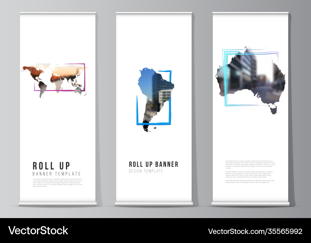 Layout roll up mockup template Layout roll up mockup template Vector Image
