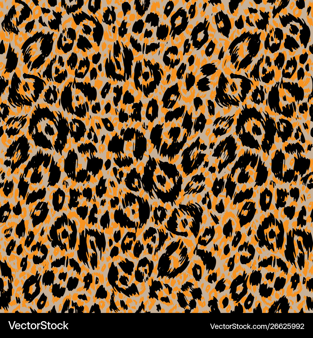 Leopard Print Seamless Pattern vector image