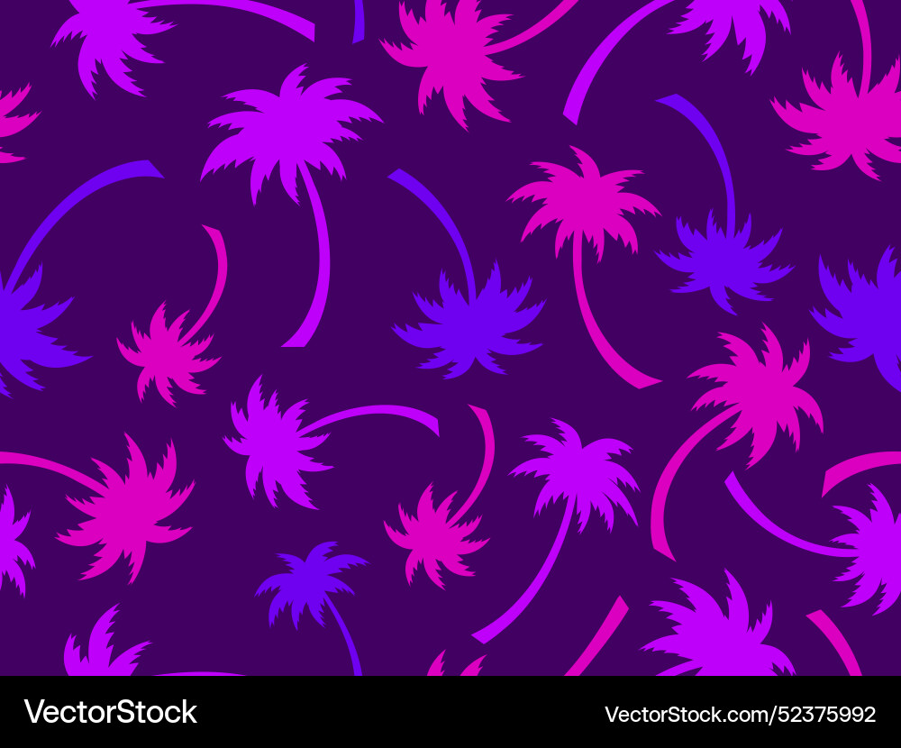 Seamless pattern with palm trees summer time Seamless pattern with palm trees summer time vector image