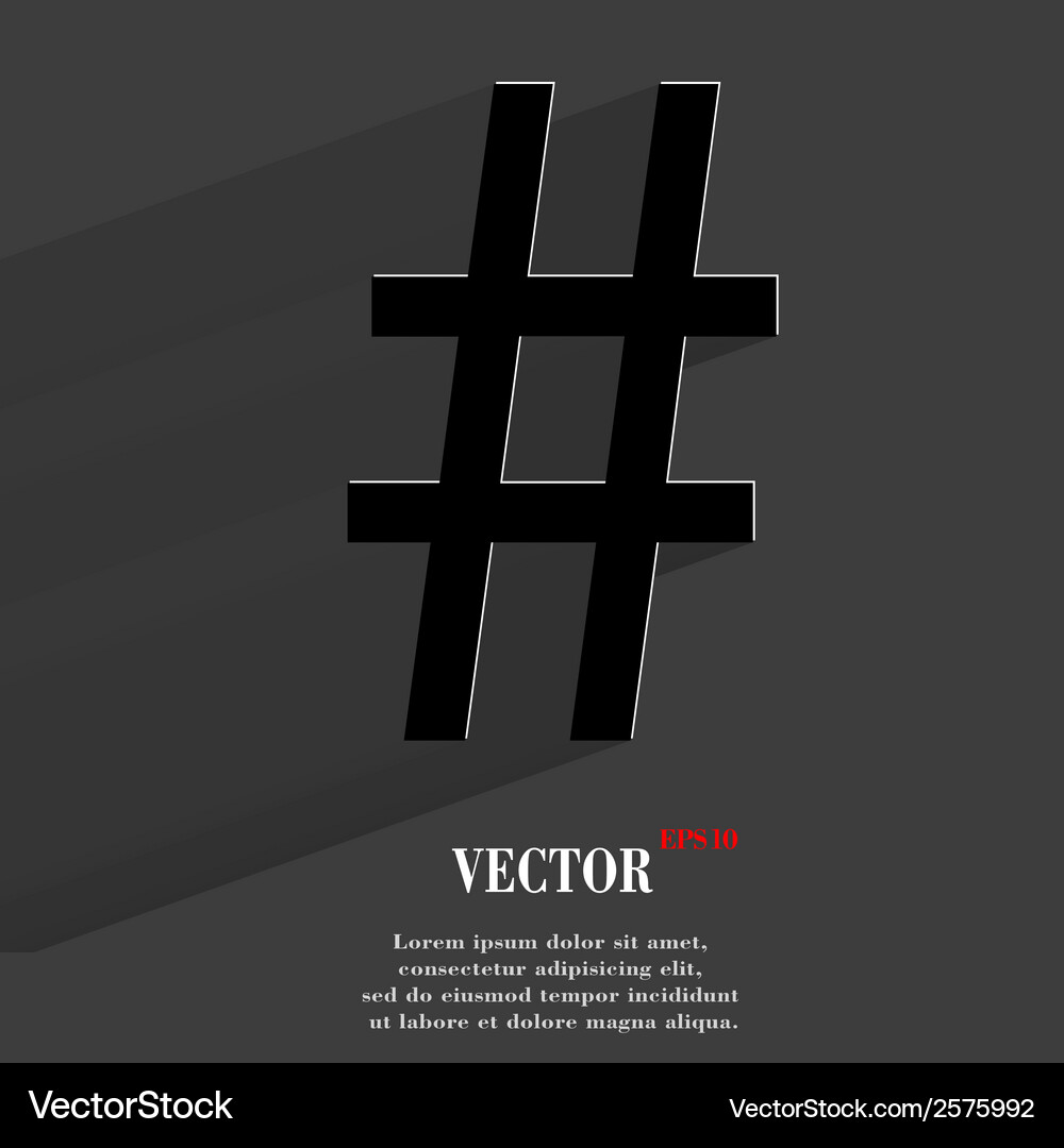 Sharp flat modern web button with long shadow Vector Image