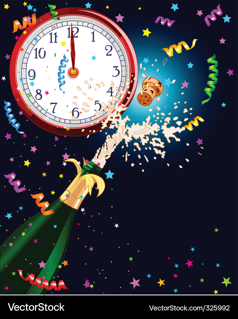 Sparkling New Year Celebration Background Vector Image