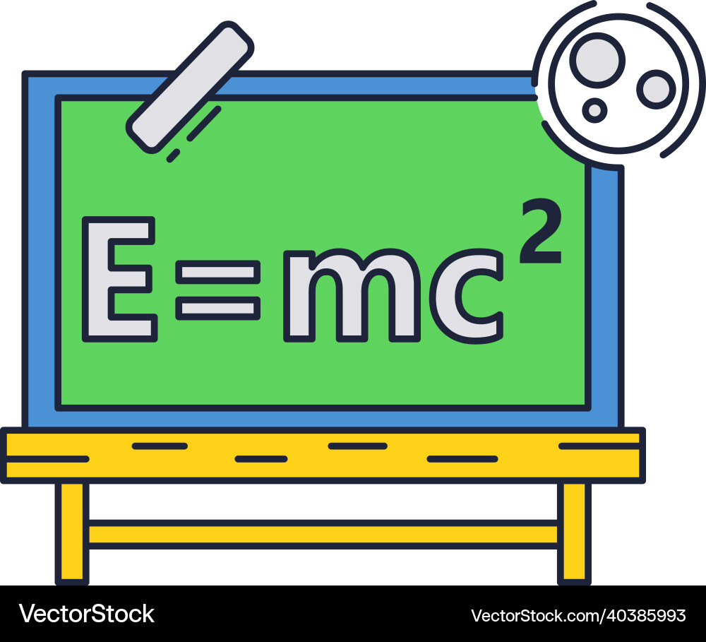 Board with physics formula icon science vector image