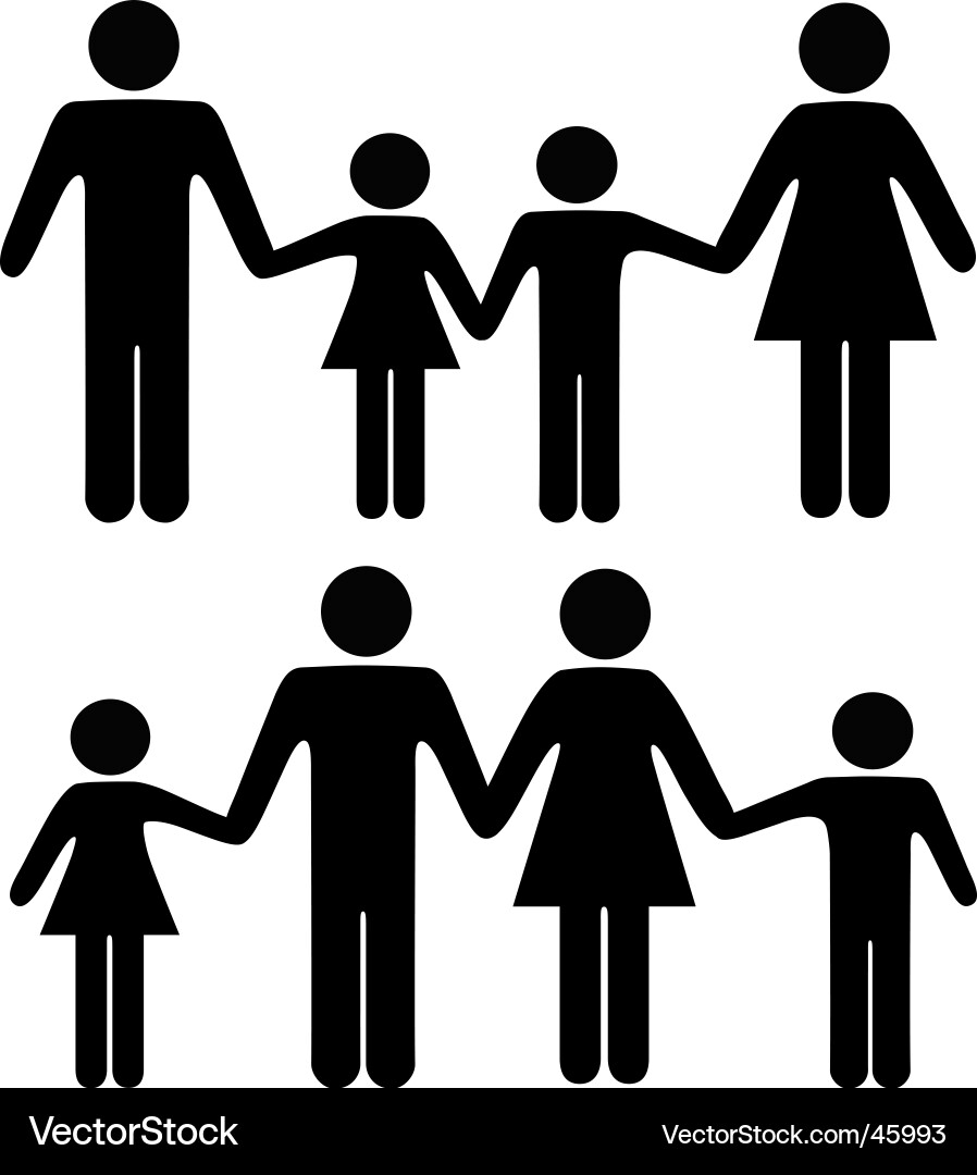 Family Hand Holding Symbol Vector Image