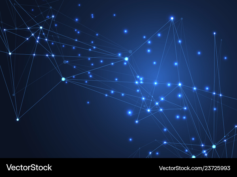 Global network connections with points and lines Global network connections with points and lines vector image