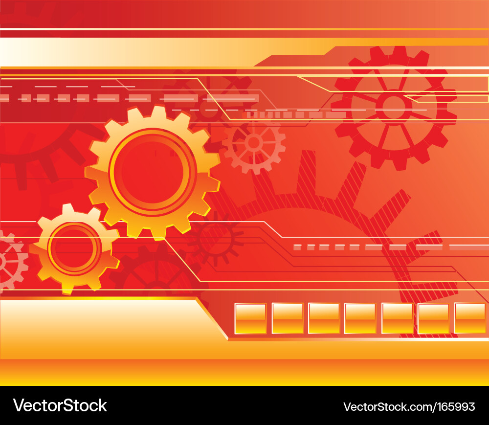 Metallic Gear Abstract Vector Image