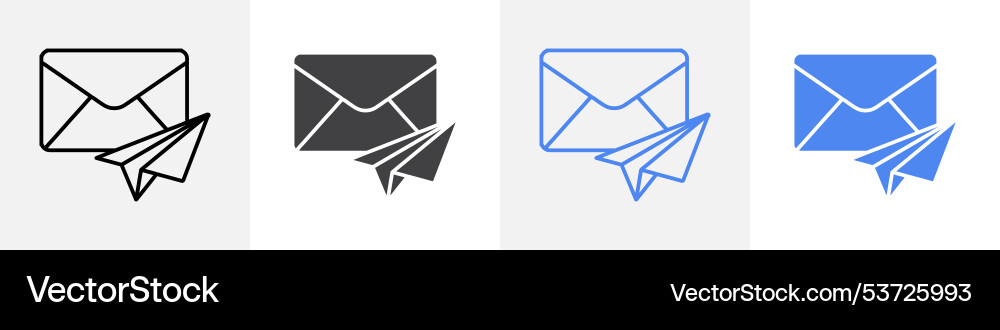 Send mail icon set use for web Vector Image