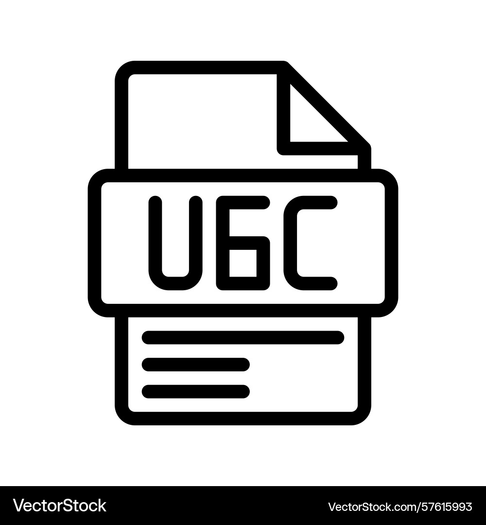 Ugc outline icon user generated content thin line Vector Image