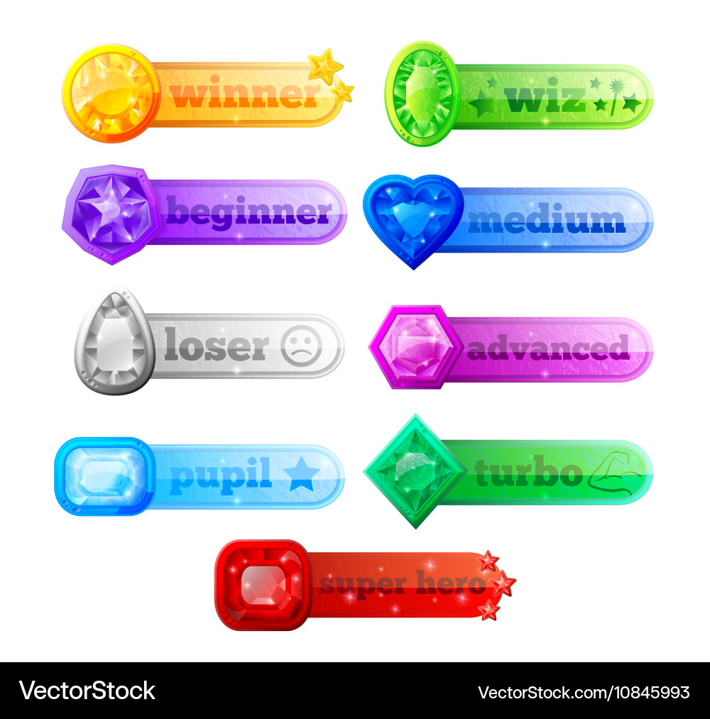 Web game assets vector image