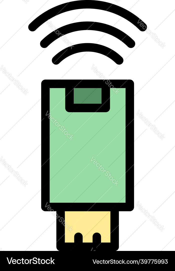 Wireless remote control icon color outline Wireless remote control icon color outline Vector Image
