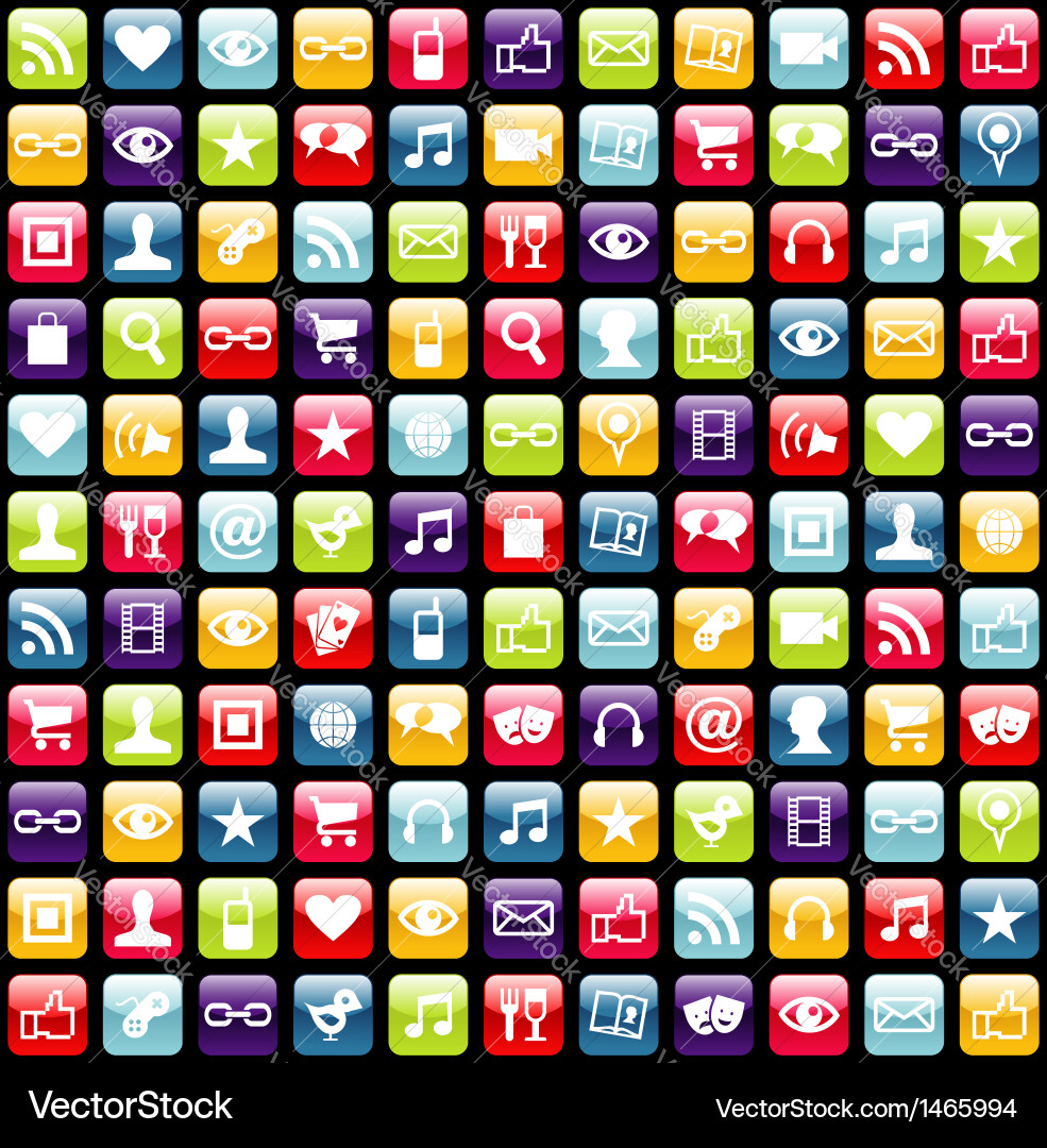 App Icon Pattern Background vector image