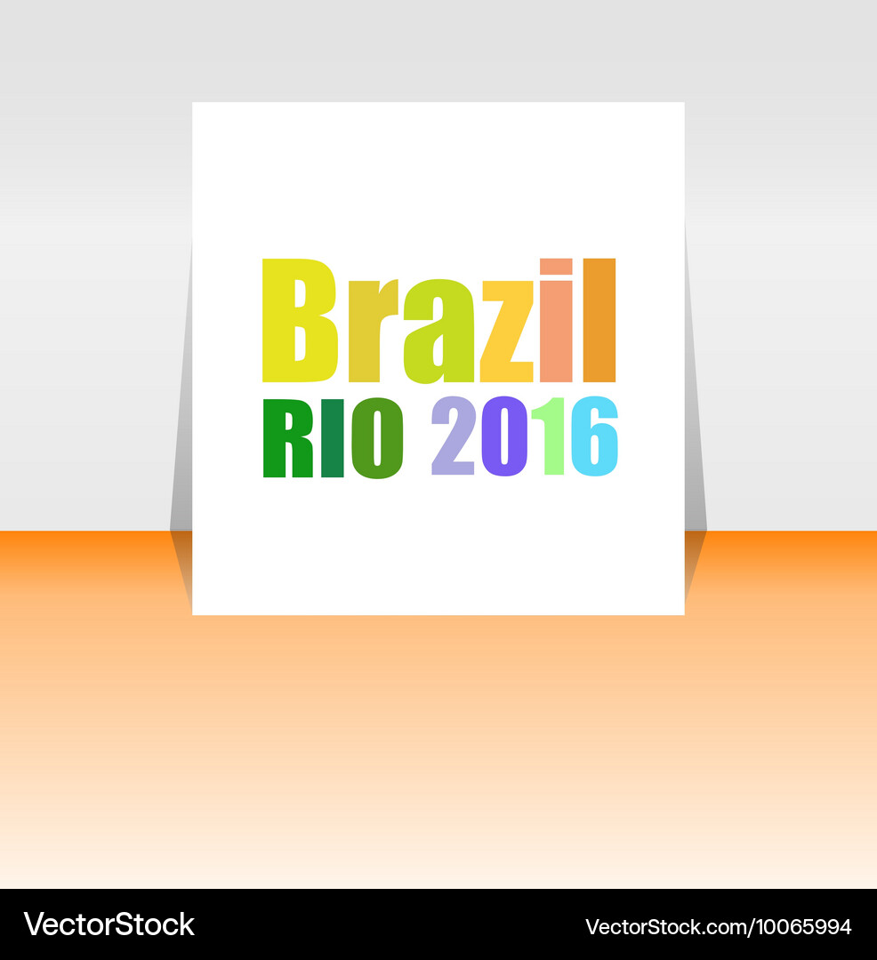 Background colors with the inscription brazil rio Vector Image