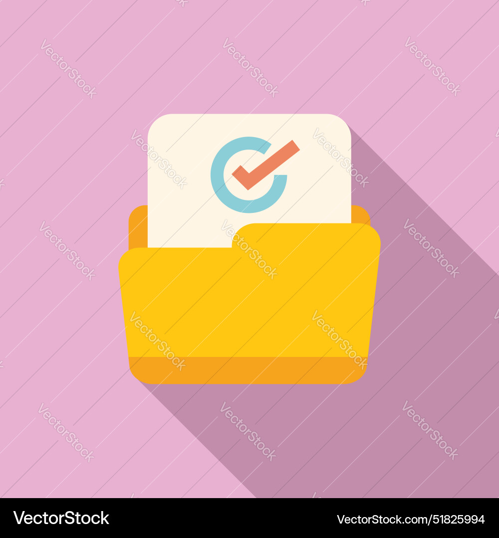 Completed task document folder with checkmark icon image.