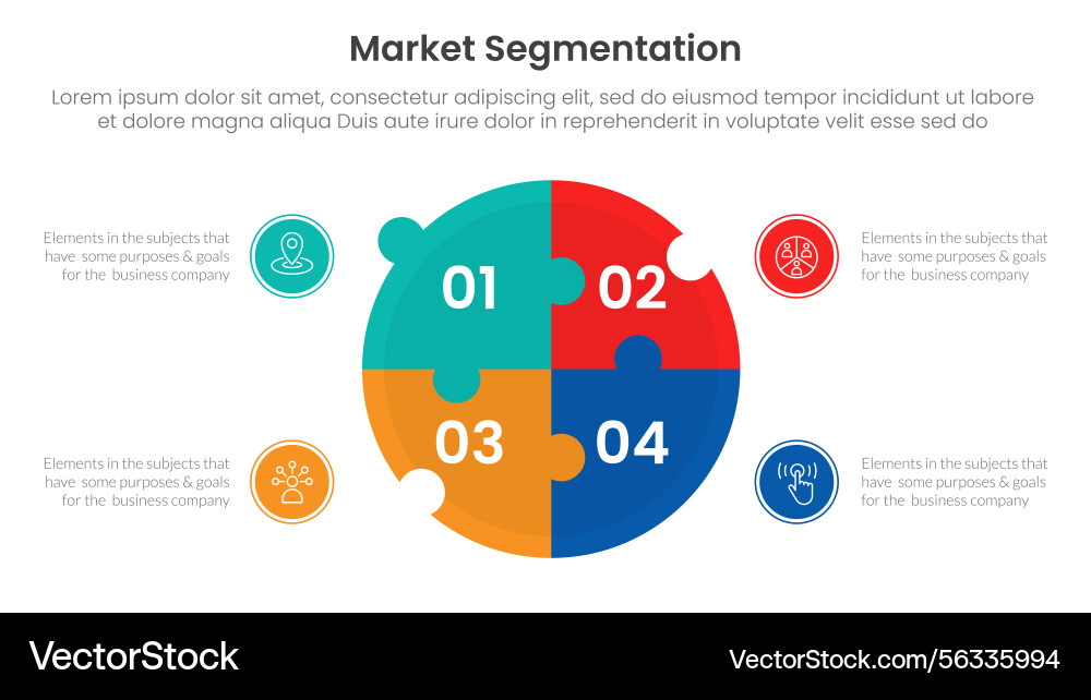 Market segmentation framework analysis Vector Image