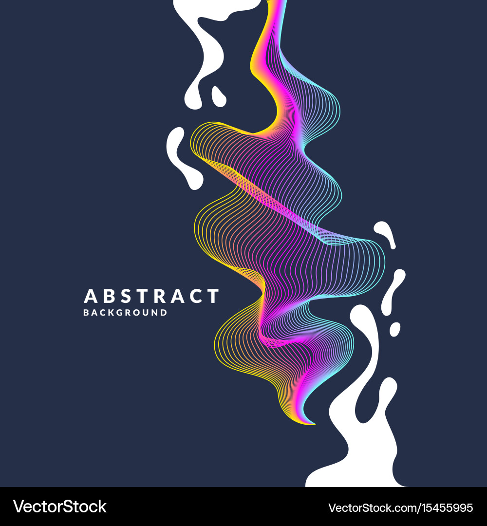 Abstract background with a dynamic waves linesn vector image