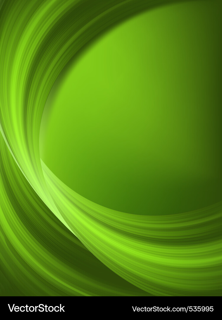 Abstract Green Scroll Background vector image