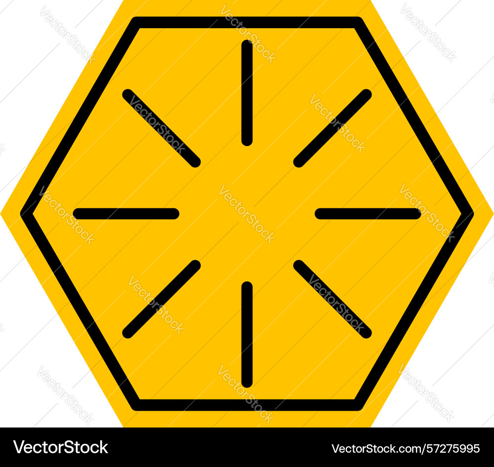 Abstract yellow and black hexagon loading ui line vector image