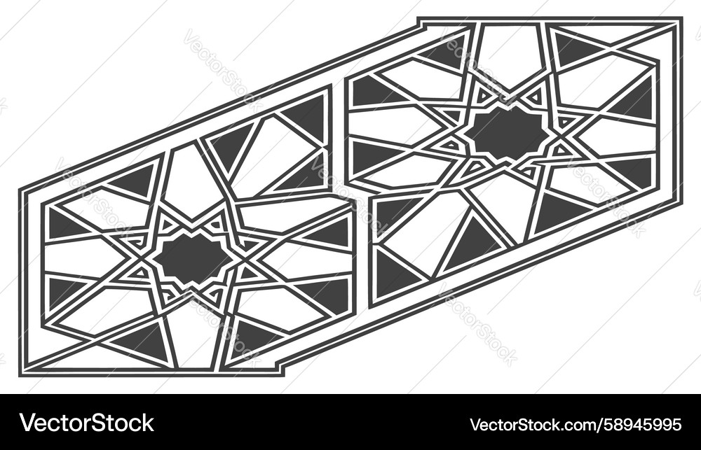 Angular Star Fragment Panel Vector Image