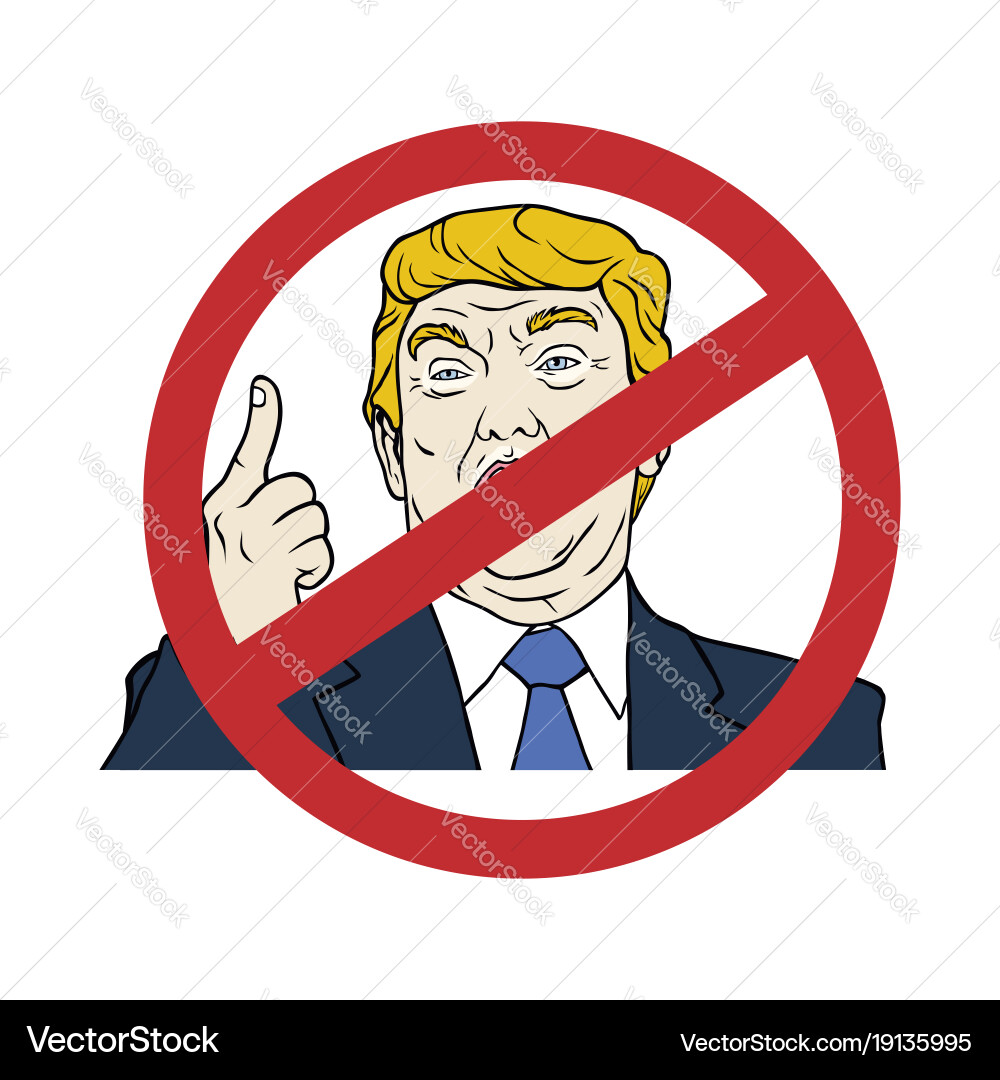Anti donald trump president of the united states Vector Image