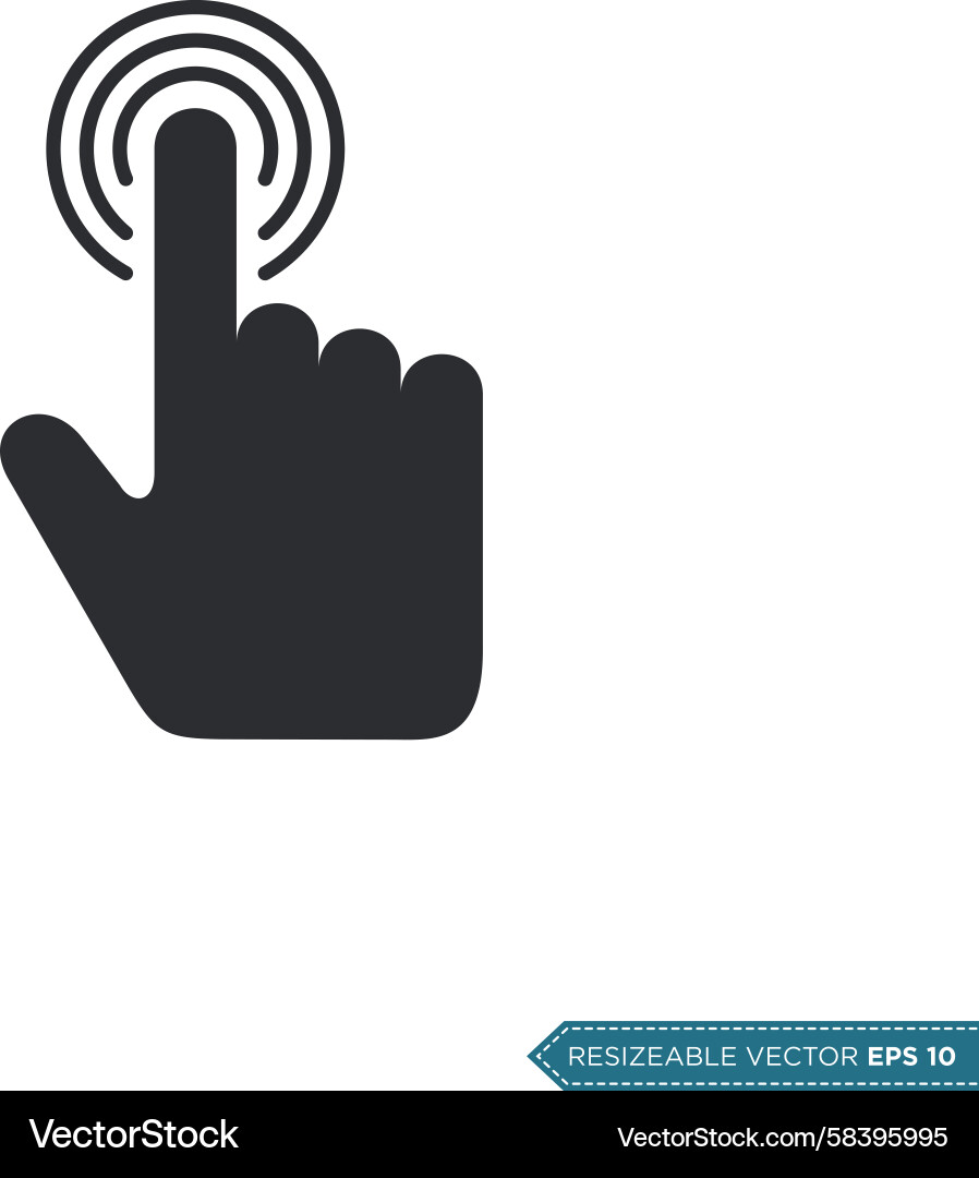 Klicken Sie auf Pointer Icon - Flat Style Vektorbild