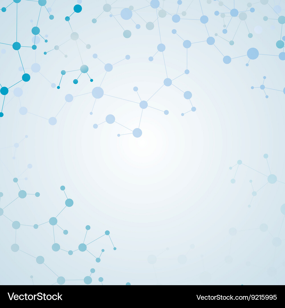 Molecule and communication with connected dots Vector Image