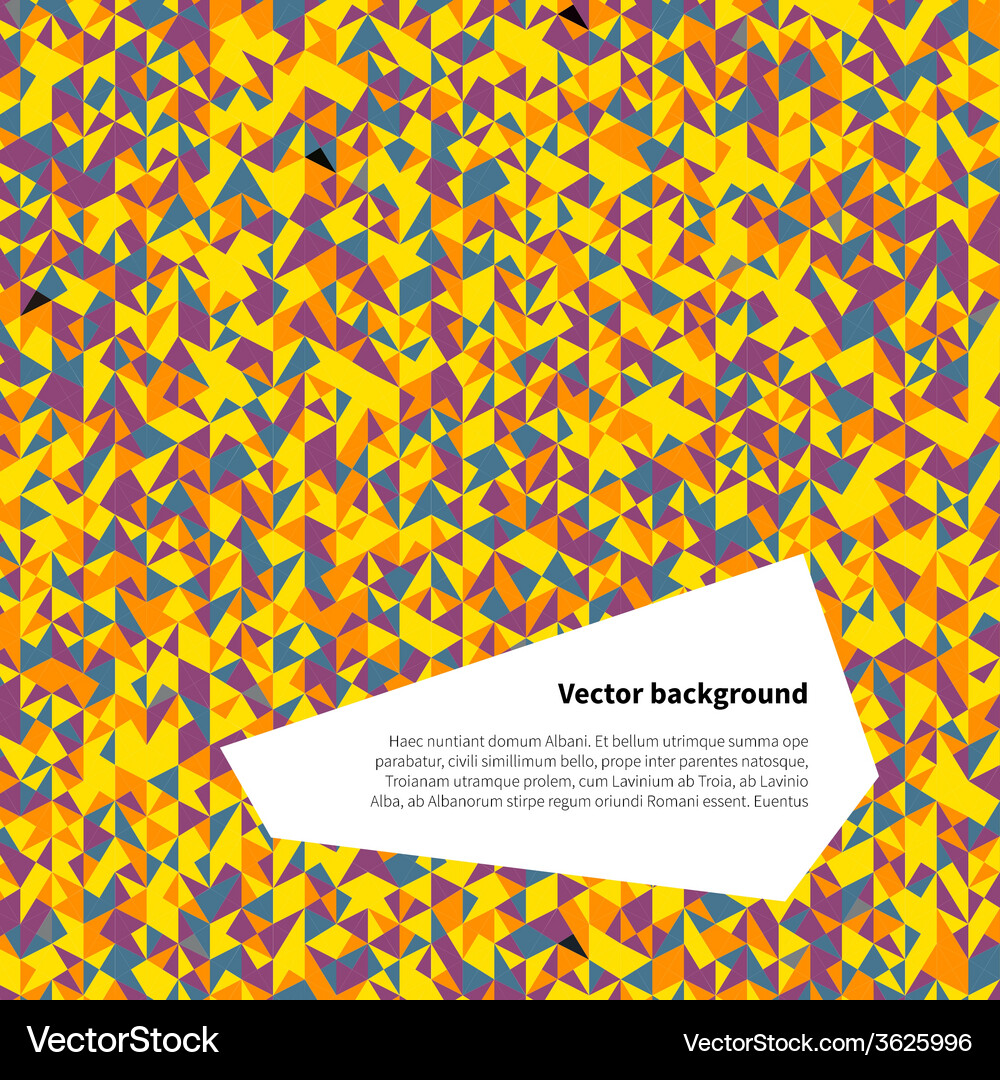 Abstract background of mosaic pattern colorful Vector Image