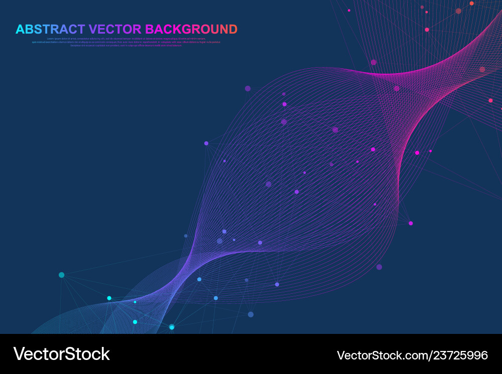 Abstract polygonal background with connected lines Vector Image