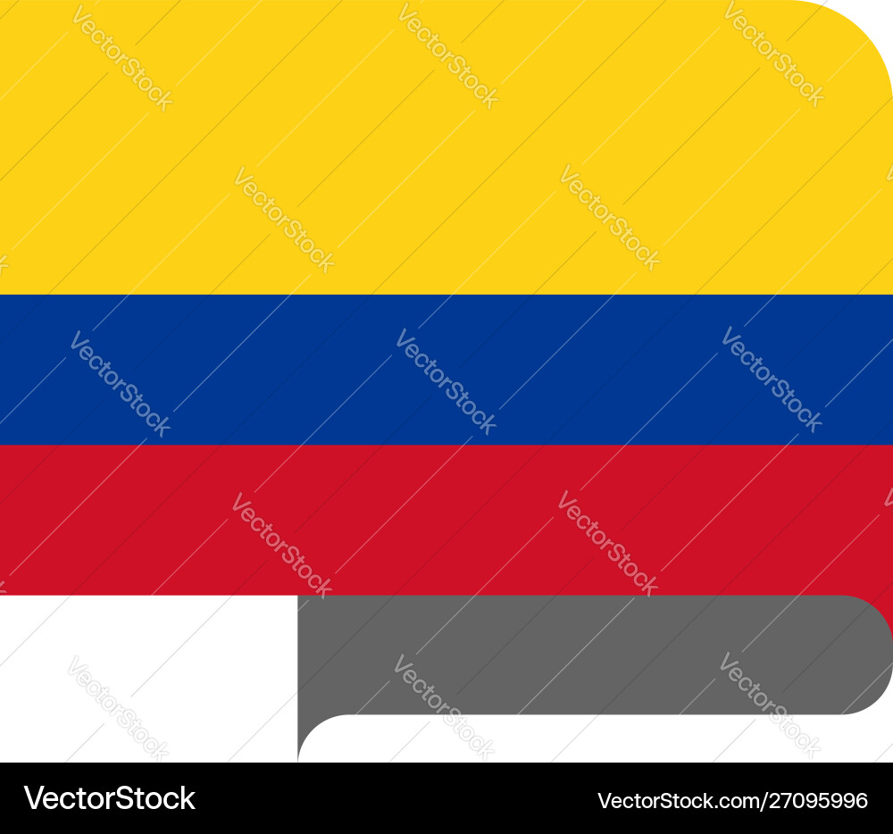 Colombian Flag Pointer Vector Image