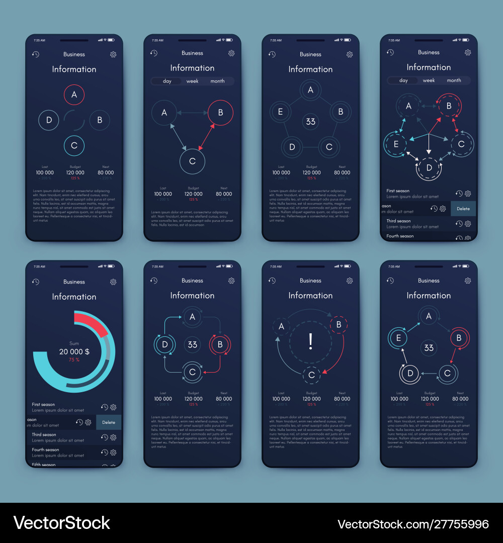 Different ui ux gui screens and flat web icons Different ui ux gui screens and flat web icons vector image