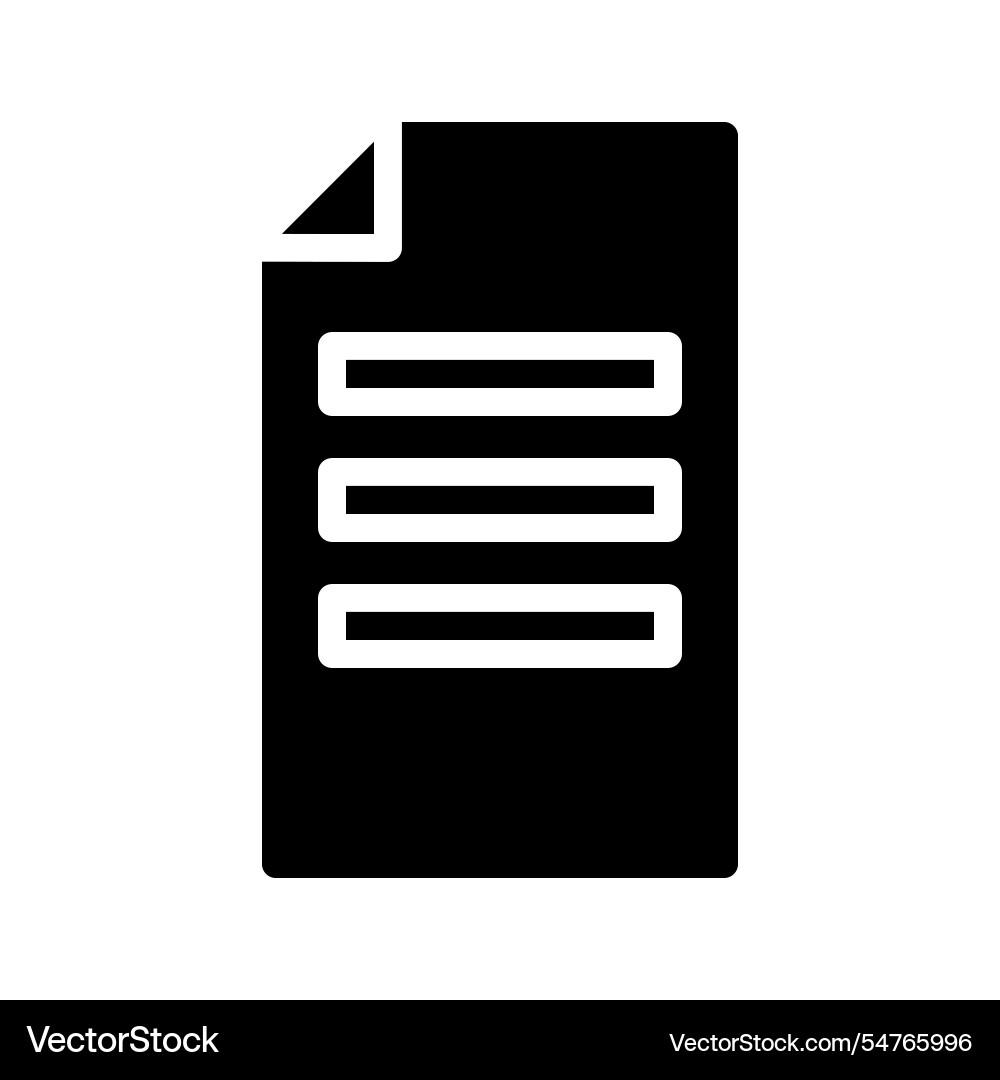 Document file icon concept of paperwork data Vector Image