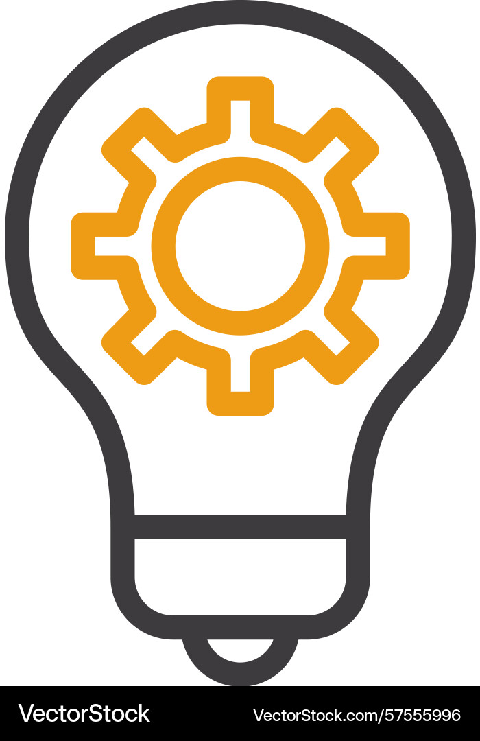 Machine learning two color icon vector image