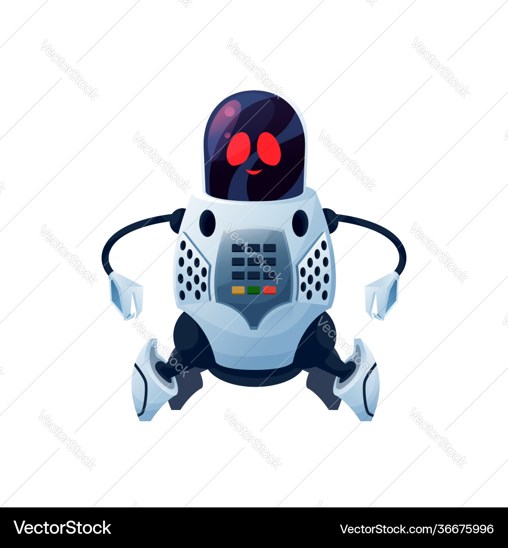 Modern robot with flexible arms cyborg android Modern robot with flexible arms cyborg android Vector Image