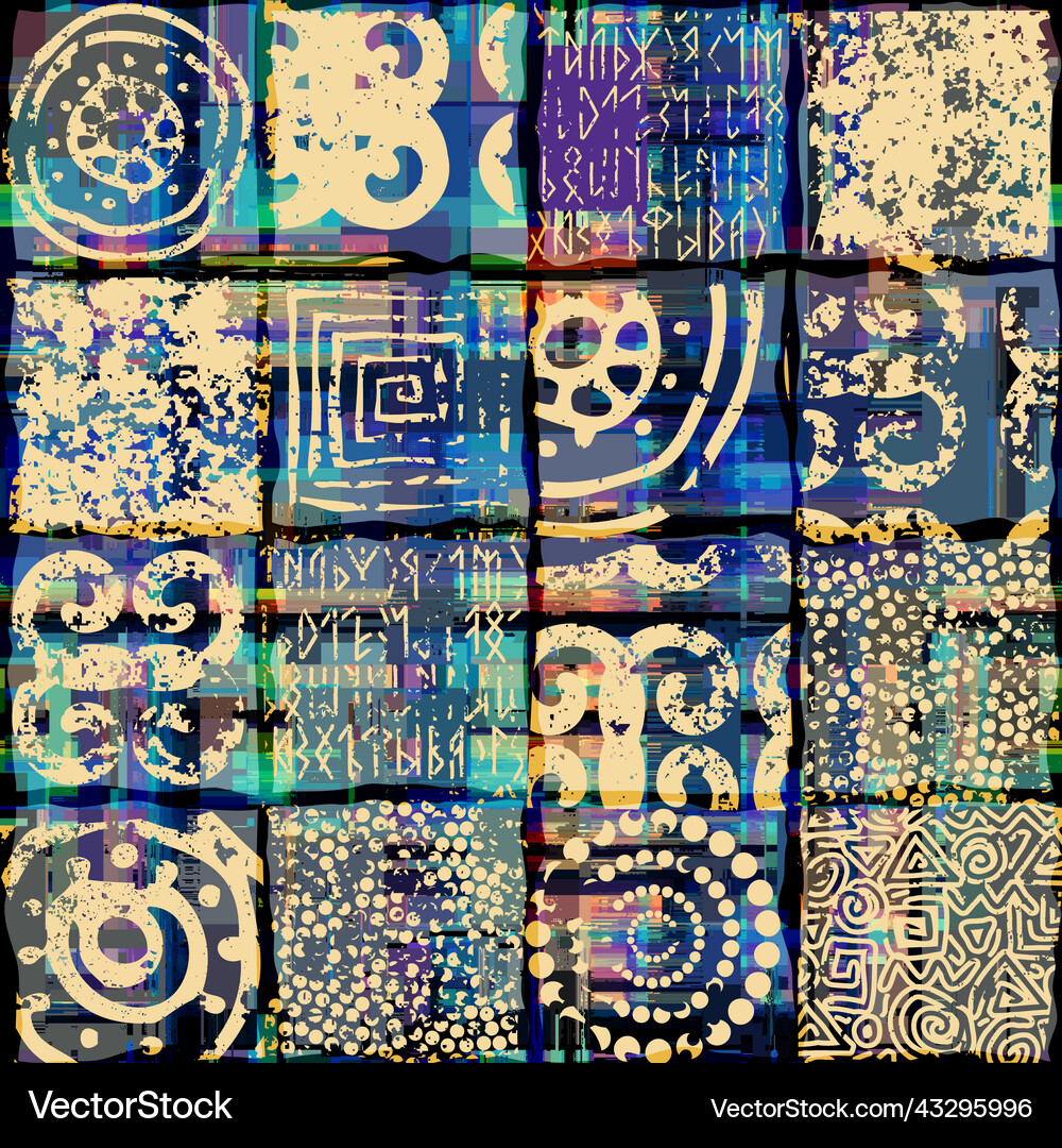 Worktribe Pattern Patchwork Tribal Pattern – Royalty-Free Vector | VectorStock
