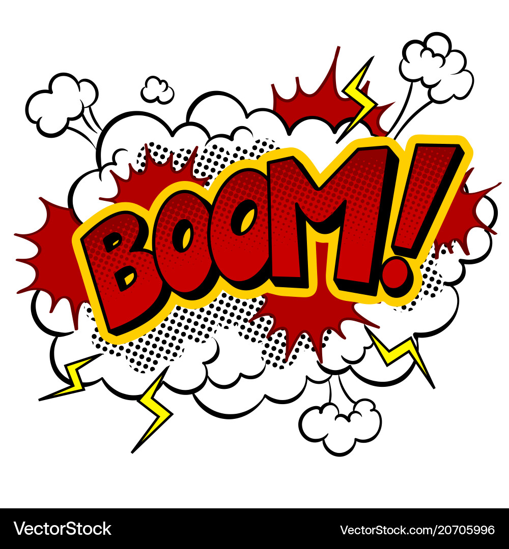Retro Boom Pop Art vector image