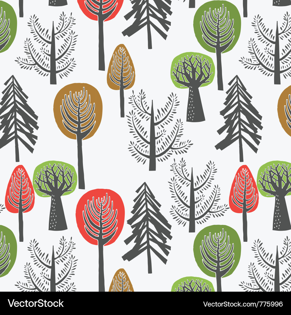 Tree print design Vector Image