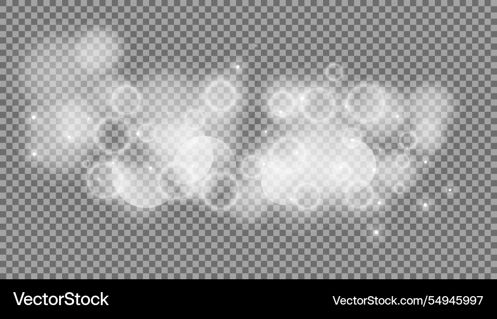 Bokeh circles on transparent background Bokeh circles on transparent background vector image