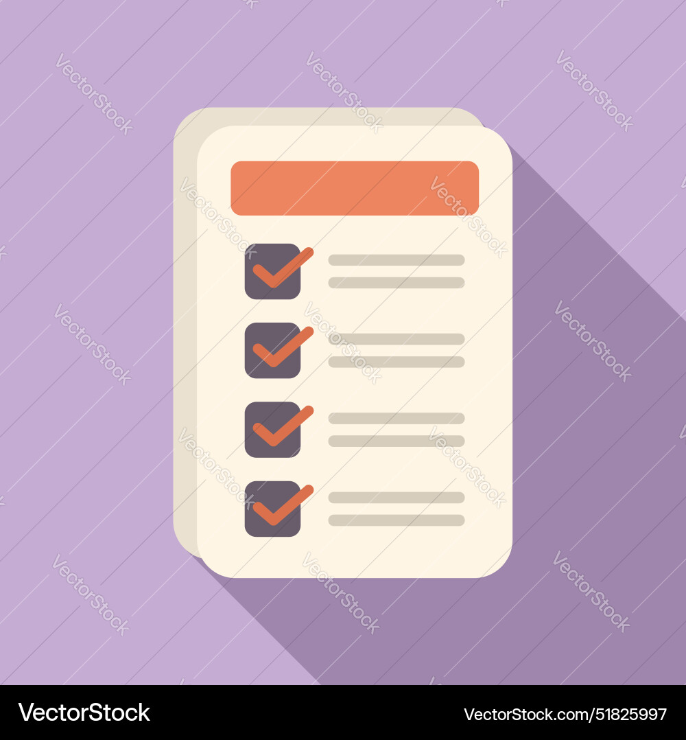 Checklist showing check marks for task completion Vector Image