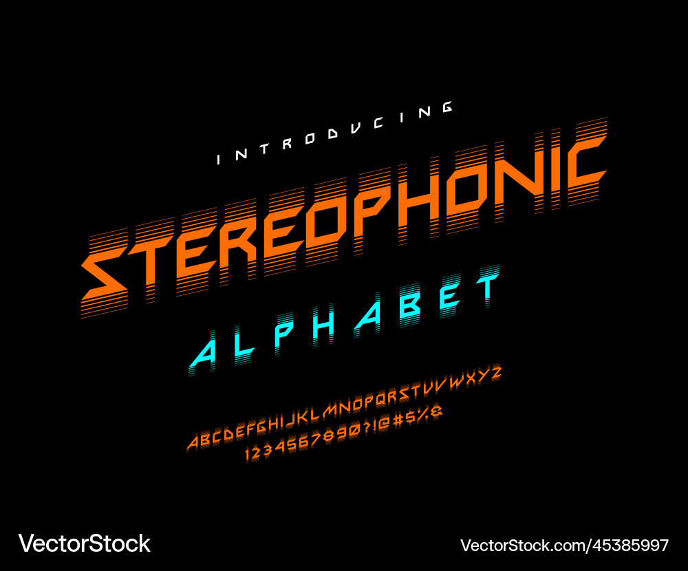 Equalizer font vector image