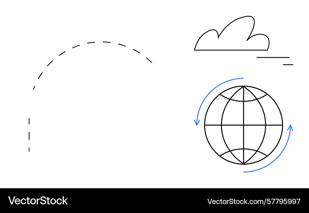 Global connectivity and cloud integration vector image