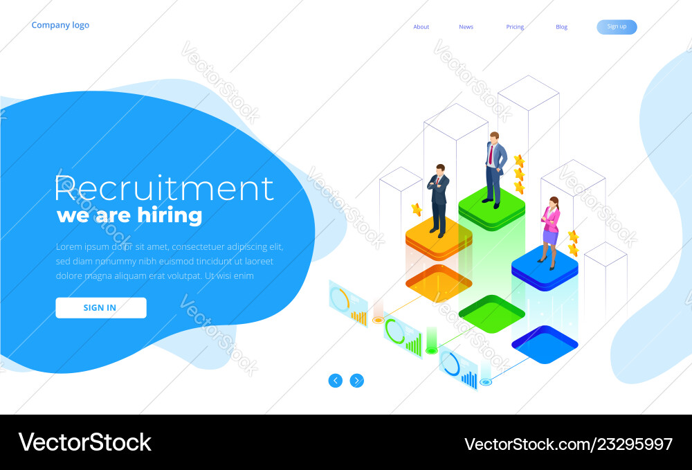 Isometrische Online-Jobsuche und menschliche Ressource Isometrische Online-Jobsuche und menschliche Ressource Vektorbild