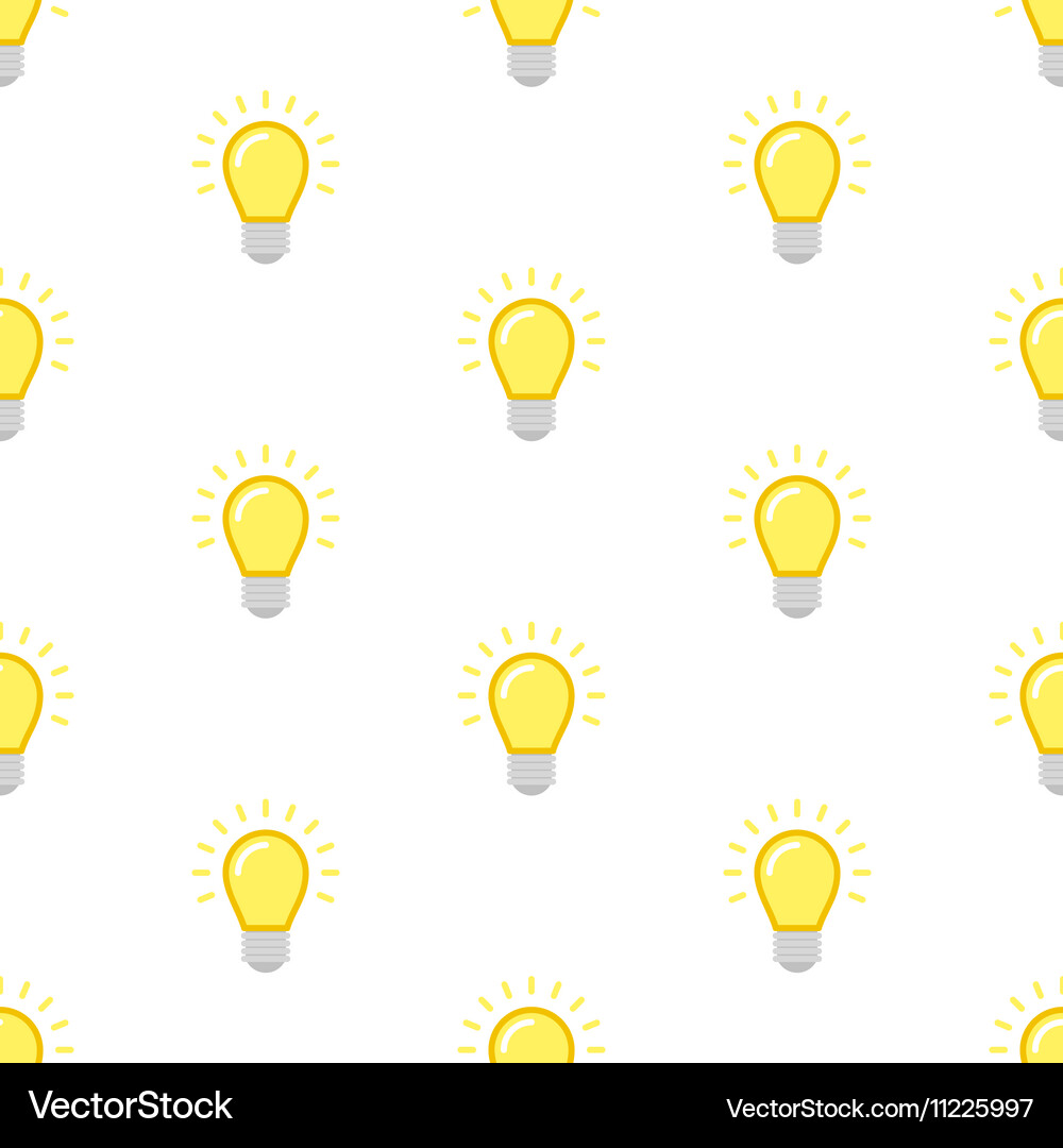 Light bulb seamless pattern Vector Image