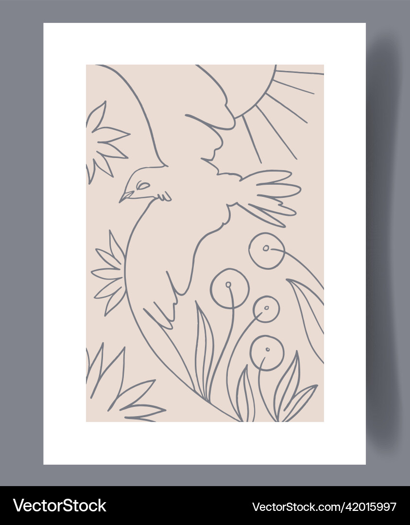 Scandinavian Abstract Print Set vector image