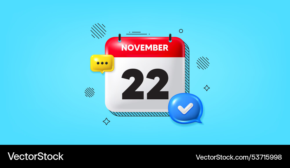 22th day of the month icon event schedule date Vector Image