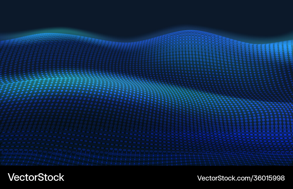 Abstract Tech Wave Background vector image