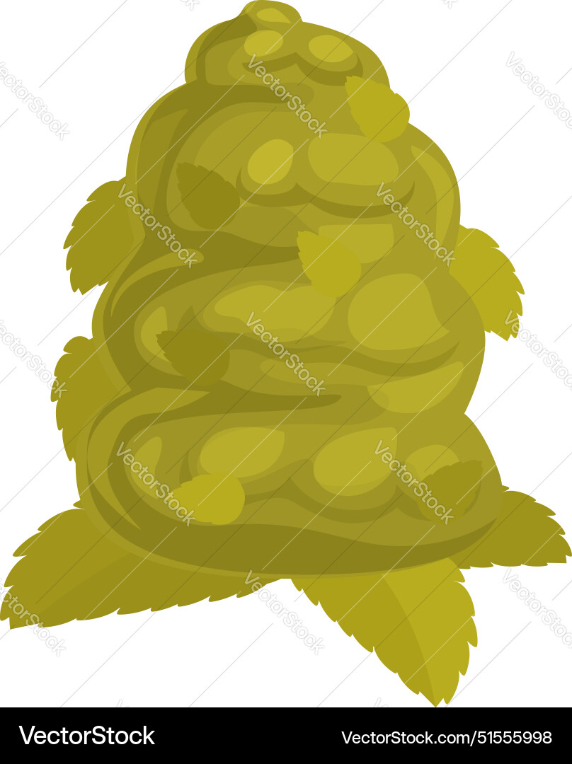 Big green turtle hiding in its shell covered Big green turtle hiding in its shell covered vector image