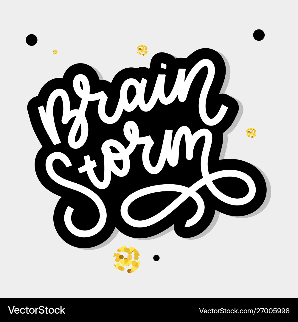 Brainstorm Briefing Kalligraphie Typografie Poster Brainstorm Briefing Kalligraphie Typografie Poster vektorbild