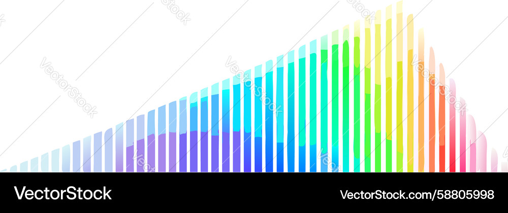 Chromatic Bar Spectrum Array Vector Image