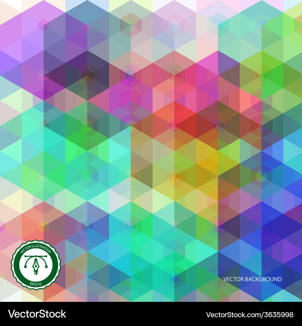 Colorful Hexagon Pattern Background vector image