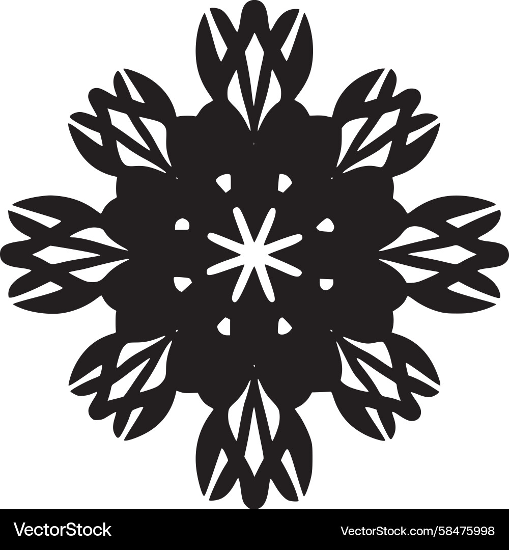 Detailed Snowflake Pattern Vector Image