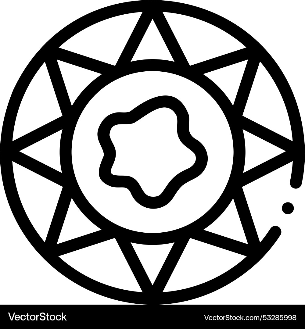 Dyson sphere icon thin linear style design Vector Image
